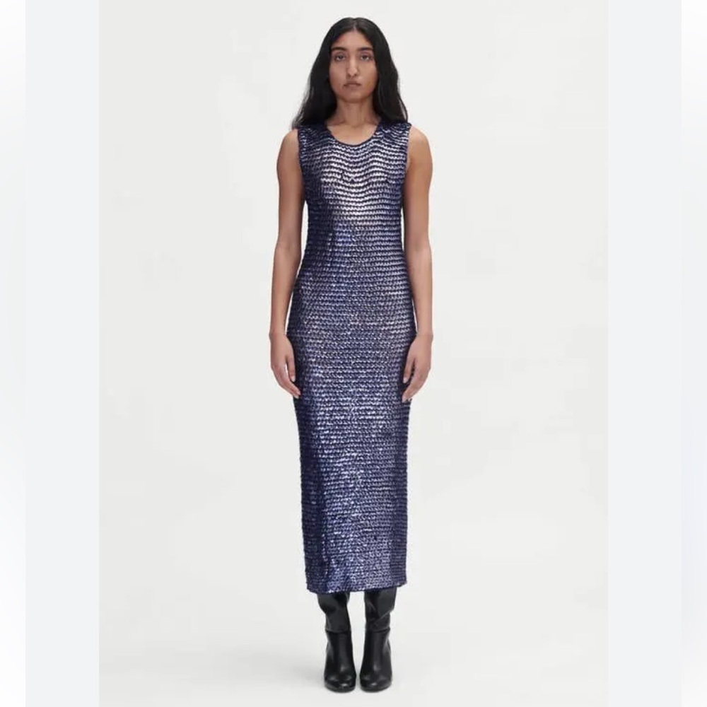 NWT Rachel Comey Feist Navy Sequin Knit Dress XS